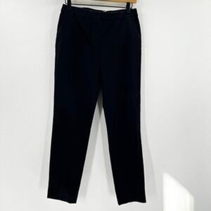 Theory Womens Black Elastic Waist Straight Leg Casual Pants Size 4